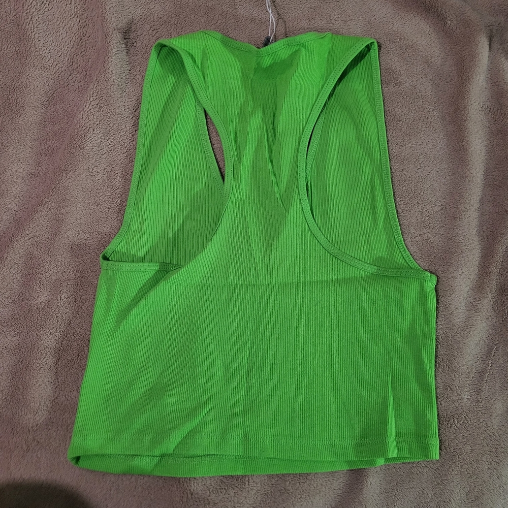 ZARA Razorback Ribbed Crop Top - Picture 2 of 2